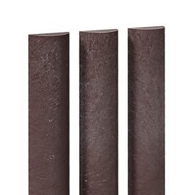   Műanyag "vadász" kerítésléc, körszelet henger 79x35 mm, 100 cm, barna