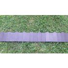 Műanyag paliszád "Orient", ~110x25 cm, kerítésléc profil, 78x21 mm, téglavörös / szürke