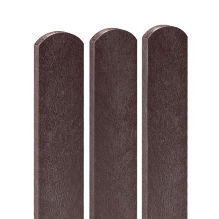 Műanyag kerítésléc 78x21 mm, 80 cm, kerekített végű, barna