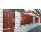 Műanyag kerítésléc 78x21 mm, 80 cm, kerekített végű, téglavörös