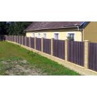 Műanyag kerítésléc 78x21 mm, 98 cm, sík végű, téglavörös