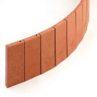 Műanyag paliszád "Kerítés", ~117x20 cm, kerítésléc profil, 78x21 mm, téglavörös / szürke