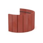 Műanyag paliszád "Kerítés", ~117x30 cm, kerítésléc profil, 78x21 mm, téglavörös / szürke