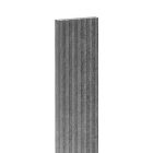 Műanyag bordázott teraszlap, stégburkolat 140x30 mm, 150 cm, szürke