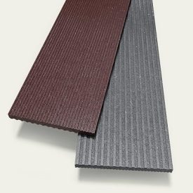   Műanyag bordázott teraszlap, stégburkolat 140x30 mm, 150 cm, barna