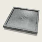 Műanyag kerti zuhanytálca 70x70x7 cm, szürke