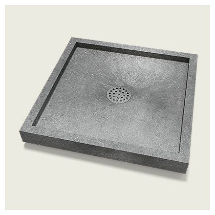 Műanyag kerti zuhanytálca 70x70x7 cm, szürke