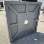 Műanyag kerti zuhanytálca 70x70x7 cm, szürke