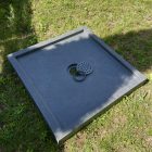 Műanyag kerti zuhanytálca 70x70x7 cm, szürke