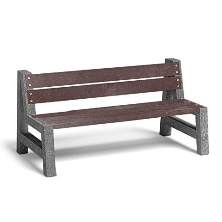 Műanyag pad "SOFIE", 75 X 91 cm, 150 cm, szürke - barna