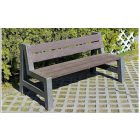 Műanyag pad "SOFIE", 75 X 91 cm, 150 cm, szürke - barna