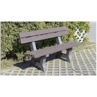 Műanyag pad "BÁRA", 83 x 67 cm, 120 cm, szürke - barna