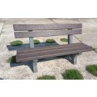 Műanyag pad "BÁRA", 83 x 67 cm, 120 cm, szürke - barna