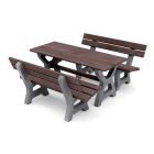 Műanyag "PIKNIK szett BÁRA" 170 cm, szürke - barna