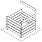 Műanyag komposzt láda 120x120x94 cm, szürke