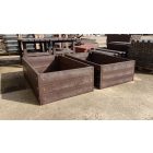 Műanyag magaságyás - Barna színben - 60x60x53